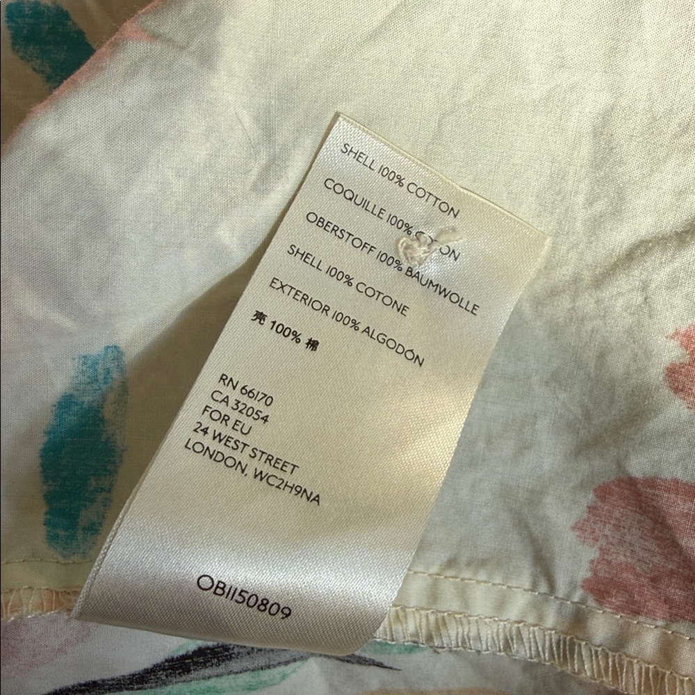 Anthropologie Peach and Teal top button down - Picture 5 of 6